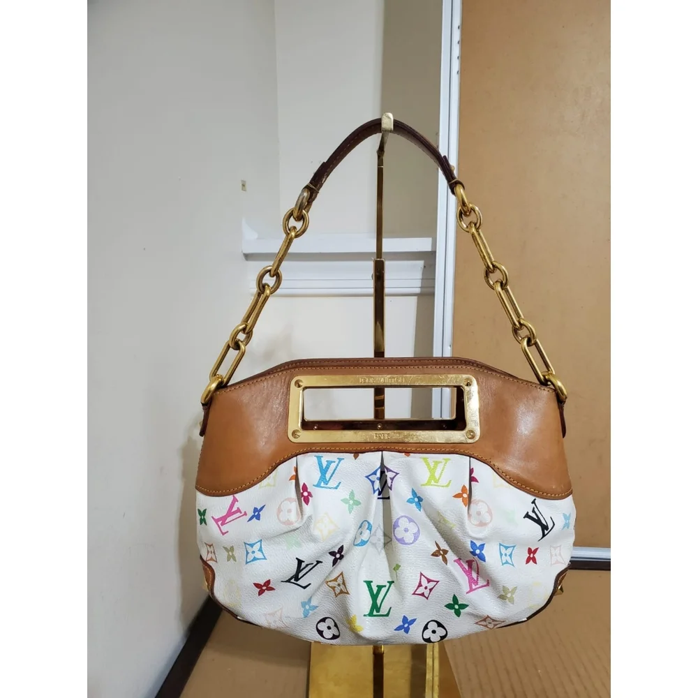 LOUIS VUITTON White Monogram Multicolore Judy PM Bag - Picture 2 of 13